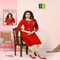 HIRWA CRAYONS VOL 2 RAYON STRAIGHT KURTI CONCEPT AUTHORIZED SUPPLIER IN SURAT