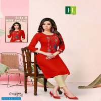CRAYONS BY HIRWA HEAVY TOP RAYON WITH EMBROIDERY WORK KURTI CATALOG WHOLESALER BEST RATE