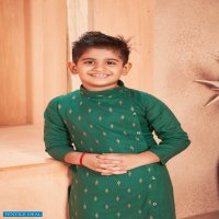 BANWERY PRESENT FATHER & SON COTTON SLUB MENS KURTA PYJAMA WITH KIDS KURTA PYJAMA