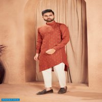 BANWERY PRESENT FATHER & SON COTTON SLUB MENS KURTA PYJAMA WITH KIDS KURTA PYJAMA