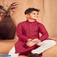 BANWERY PRESENT FATHER & SON COTTON SLUB MENS KURTA PYJAMA WITH KIDS KURTA PYJAMA