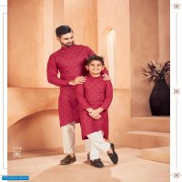 BANWERY PRESENT FATHER & SON COTTON SLUB MENS KURTA PYJAMA WITH KIDS KURTA PYJAMA