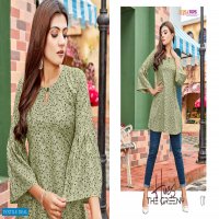 TIPS & TOPS VICTORIA RAYON PRINTED GIRLS WESTERN SHORT TOP