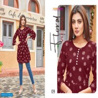 TIPS & TOPS VICTORIA RAYON PRINTED GIRLS WESTERN SHORT TOP