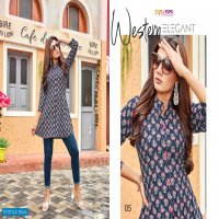 TIPS & TOPS VICTORIA RAYON PRINTED GIRLS WESTERN SHORT TOP