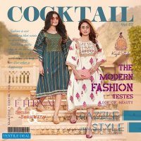 COCKTAIL VOL 2 BY KAJAL STYLE COTTON EMBROIDERY KAFTAN COLLECTION