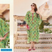 COCKTAIL VOL 2 BY KAJAL STYLE COTTON EMBROIDERY KAFTAN COLLECTION