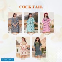 COCKTAIL VOL 2 BY KAJAL STYLE COTTON EMBROIDERY KAFTAN COLLECTION