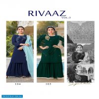 Vivils Rivaz Vol-3 Wholesale Three Piece Readymade Dress