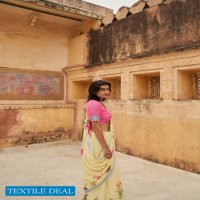 Shangrila Raaga Linen Vol-7 Wholesale Weaving Silver Border Sarees