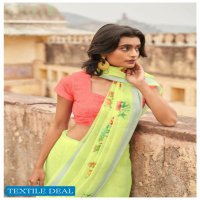 Shangrila Raaga Linen Vol-7 Wholesale Weaving Silver Border Sarees
