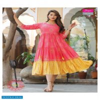 Diya Groom Vol-1 Wholesale Designer Pattern Anarkali Long Kurtis
