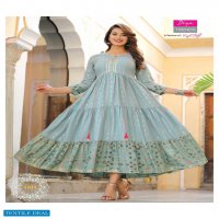 Diya Groom Vol-1 Wholesale Designer Pattern Anarkali Long Kurtis