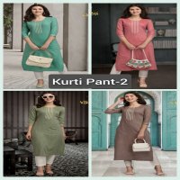 Vassu Kurti Pant Vol-1 Wholesale Kurti With Pant Catalogs