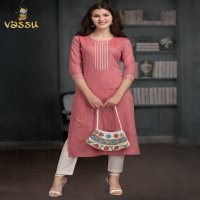 Vassu Kurti Pant Vol-1 Wholesale Kurti With Pant Catalogs