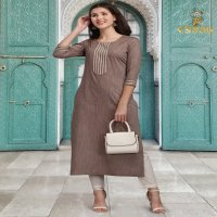 Vassu Kurti Pant Vol-1 Wholesale Kurti With Pant Catalogs