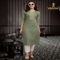 Vassu Kurti Pant Vol-1 Wholesale Kurti With Pant Catalogs