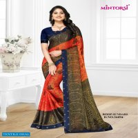 MIntorsi Roop Sundari Wholesale Chiffon Brasso Indian Sarees