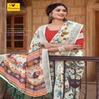 VINAMRA LILEN SILVER VOL 1 CASUAL WEAR LINEN COTTON SARIS AUTHORIZED SUPPLIER