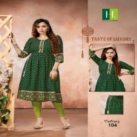 HIRWA CADBURY RAYON PRINTS ANARKALI KURTIS WHOLESALER
