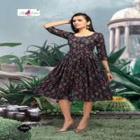 SENHA BY FLY FREE HEAVY RAYON PROCIN FOIL PRINT FLAIR KURTI CATALOG WHOLESALER BEST RATE