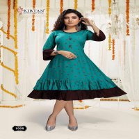 AAROHI BY KIRTAN HEAVY RAYON PRINT FLAIR PATTERN WITH GHAGHARI KURTI CATALOG WHOLESALER BEST RATE