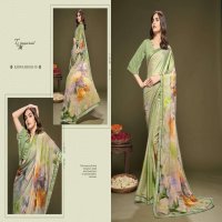 T & M DESIGNER KHWAAHISH DIGITAL PRINTED SAREE WITH BORDER BEST SELLER
