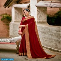 KASHVI MADHUMATI MOSS CHIFFON FANCY BORDER SAREES BEST SELLER IN SURAT