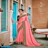 KASHVI MADHUMATI MOSS CHIFFON FANCY BORDER SAREES BEST SELLER IN SURAT