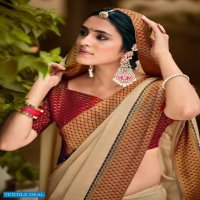 KASHVI MADHUMATI MOSS CHIFFON FANCY BORDER SAREES BEST SELLER IN SURAT
