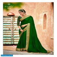 KASHVI MADHUMATI MOSS CHIFFON FANCY BORDER SAREES BEST SELLER IN SURAT
