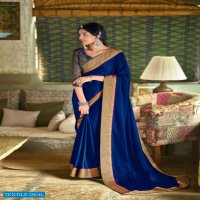KASHVI MADHUMATI MOSS CHIFFON FANCY BORDER SAREES BEST SELLER IN SURAT