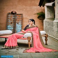 KASHVI MADHUMATI MOSS CHIFFON FANCY BORDER SAREES BEST SELLER IN SURAT