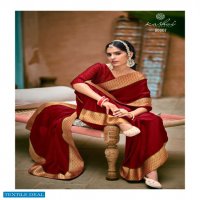KASHVI MADHUMATI MOSS CHIFFON FANCY BORDER SAREES BEST SELLER IN SURAT