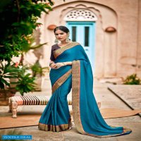 KASHVI MADHUMATI MOSS CHIFFON FANCY BORDER SAREES BEST SELLER IN SURAT