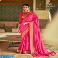 KASHVI MADHUMATI MOSS CHIFFON FANCY BORDER SAREES BEST SELLER IN SURAT