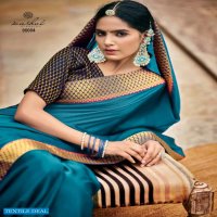 KASHVI MADHUMATI MOSS CHIFFON FANCY BORDER SAREES BEST SELLER IN SURAT