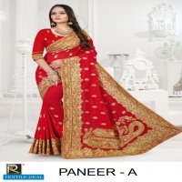 PANEER BY RANJNA SAREE EMBROIDERY JARI WORKED HEAVY DIAMOND WEDDING SAREE COLLECTON