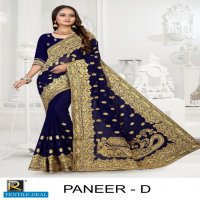 PANEER BY RANJNA SAREE EMBROIDERY JARI WORKED HEAVY DIAMOND WEDDING SAREE COLLECTON