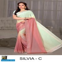 SILVIA BY RANJNA SAREE SIROSKI DIAMOND BORDER PARTY WEAR SAREE BEAUTIFUL COLLECTION ONLINE SHOP