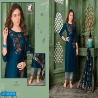 ANJU FAB MAYURI VOL 2 SILK DESIGNER FULL STITCH TOP PANT WITH DUPATTA SET