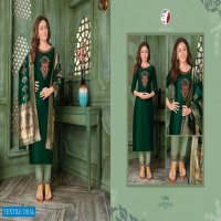 ANJU FAB MAYURI VOL 2 SILK DESIGNER FULL STITCH TOP PANT WITH DUPATTA SET