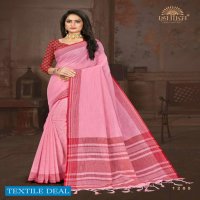 Ishika Temple Linen Wholesale Linen Sarees