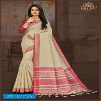 Ishika Temple Linen Wholesale Linen Sarees