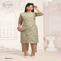 REEVIKA ERICA COTTON PRINT KURTI WITH PANT SET