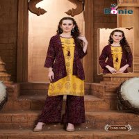 MIRROR 3 BY BONEY HEAVY RAYON KURTI PLAZZO WITH SEPRATE JACKET KURTI CATALOUG
