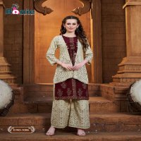 MIRROR 3 BY BONEY HEAVY RAYON KURTI PLAZZO WITH SEPRATE JACKET KURTI CATALOUG