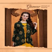 MIRROR 3 BY BONEY HEAVY RAYON KURTI PLAZZO WITH SEPRATE JACKET KURTI CATALOUG
