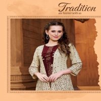 MIRROR 3 BY BONEY HEAVY RAYON KURTI PLAZZO WITH SEPRATE JACKET KURTI CATALOUG