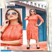 SMYLEE PRESENT CHARVI SLUB RAYON FANCY CASUAL WEAR KURTIS